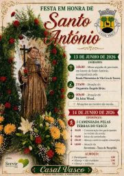 Cartaz Festa em honra de Santo António 2026 - Casal Vasco