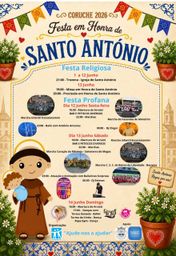 Cartaz Festa em honra de Santo António 2026 - Coruche