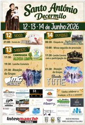 Cartaz Festa em honra de Santo António 2026 - Decermilo
