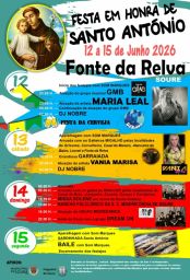 Cartaz Festa em honra de Santo António 2026 - Fonte da Relva