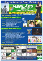 Cartaz Festa em honra de Santo António 2026 - Merlães