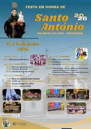 Cartaz Festa em honra de Santo António 2026 - Palmeira de Faro