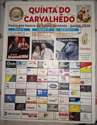 Cartaz Festa em honra de Santo António 2026 - Quinta do Carvalhedo