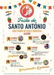 Cartaz Festa em honra de Santo António 2026 - São Pedro de Alva e Quintela