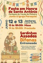Cartaz Festa em honra de Santo António 2026 - Venda do Pinheiro