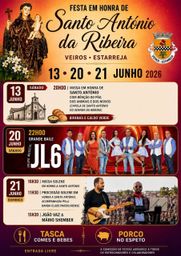 Cartaz Festa em honra de Santo António da Ribeira 2026 - Veiros