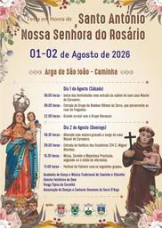 Cartaz Festa em honra de Santo António e Nossa Senhora do Rosário 2026 - Arga de São João