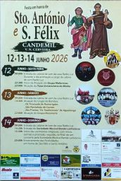 Cartaz Festa em honra de Santo António e São Félix 2026 - Candemil