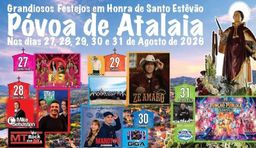 Cartaz Festa em honra de Santo Estêvão 2026 - Póvoa de Atalaia