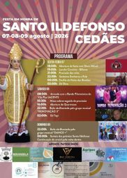 Cartaz Festa em honra de Santo Ildefonso 2026 - Cedaes