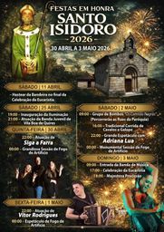 Cartaz Festa em honra de Santo Isidoro 2026 - Santo Isidoro