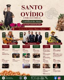 Cartaz Festa em honra de Santo Ovídio 2026 - Castêlo da Maia