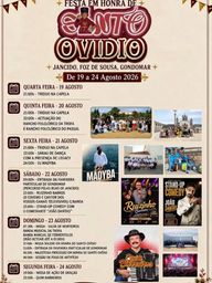 Cartaz Festa em honra de Santo Ovídio 2026 - Jancido
