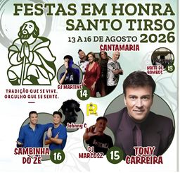 Cartaz Festa em honra de Santo Tirso 2026 - Santo Tirso