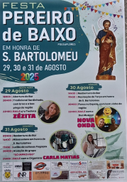 Cartaz Festa em Honra de São Bartolomeu 2025 - Pereiro de Baixo