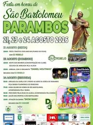 Cartaz Festa em honra de São Bartolomeu 2026 - Parambos