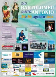 Cartaz Festa em honra de São Bartolomeu e Santo António 2026 - Tadim
