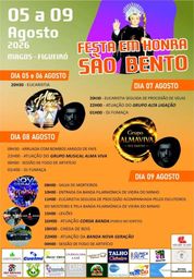 Cartaz Festa em honra de São Bento 2026 - Figueiró