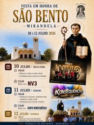 Cartaz Festa em honra de São Bento 2026 - Mirandela