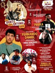 Cartaz Festa em honra de São Bento e Santo António 2026 - Pedregais