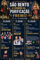 Cartaz Festa em honra de São Bento e Senhora da Purificação 2026 - Freiriz