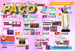 Cartaz Festa em Honra de São Brás 2024 - Paço