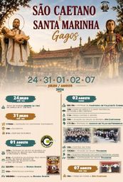 Cartaz Festa em honra de São Caetano e Santa Marinha 2026 - Gagos