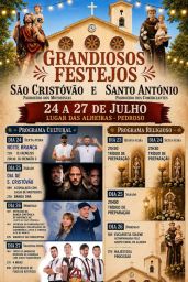 Cartaz Festa em honra de São Cristóvão e Santo António 2026 - Pedroso