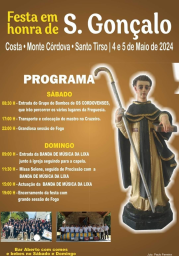 Cartaz Festa em Honra de São Gonçalo 2024 - Costa