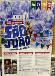 Cartaz Festa em honra de São João 2026 - Fragoso