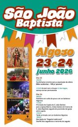 Cartaz Festa em honra de São João Baptista 2026 - Algoso