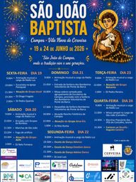 Cartaz Festa em honra de São João Baptista 2026 - Campos