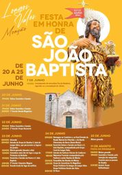 Cartaz Festa em honra de São João Baptista 2026 - Longos Vales