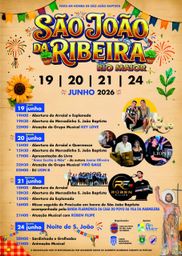Cartaz Festa em honra de São João Baptista 2026 - Ribeira