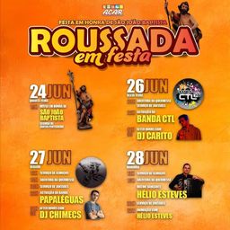 Cartaz Festa em honra de São João Baptista 2026 - Roussada