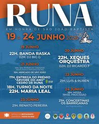 Cartaz Festa em honra de São João Baptista 2026 - Runa