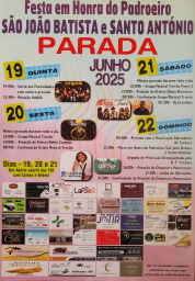 Cartaz Festa em Honra de São João Batista 2025 - Parada