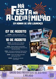 Cartaz Festa em honra de São Lourenço 2026 - Milhão