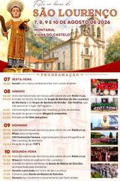 Cartaz Festa em honra de São Lourenço 2026 - Montaria