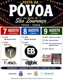 Cartaz Festa em honra de São Lourenço 2026 - Póvoa