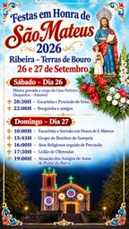 Cartaz Festa em honra de São Mateus 2026 - Ribeira