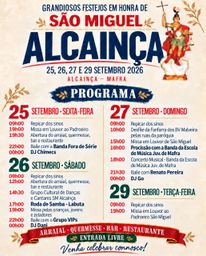 Cartaz Festa em honra de São Miguel 2026 - Alcainça