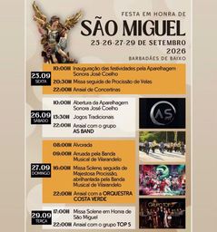 Cartaz Festa em honra de São Miguel 2026 - Barbadaes de Baixo