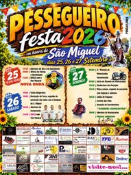 Cartaz Festa em honra de São Miguel 2026 - Pessegueiro