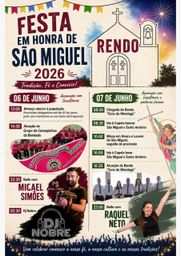 Cartaz Festa em honra de São Miguel 2026 - Rendo
