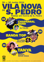 Cartaz Festa em Honra de São Pedro 2024 - Vila Nova de São Pedro
