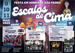 Cartaz Festa em Honra de São Pedro 2025 - Escalos de Cima