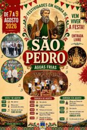 Cartaz Festa em honra de São Pedro 2026 - Águas Frias