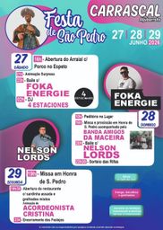 Cartaz Festa em honra de São Pedro 2026 - Carrascal