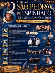 Cartaz Festa em honra de São Pedro 2026 - Espinhaço